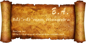 Bárányos Alexandra névjegykártya